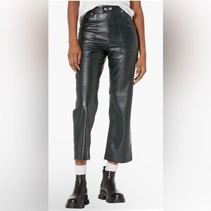 BLANKNYC Luxury Clothing Ribcage Straight Leg Vegan Leather Pants, The Baxter
